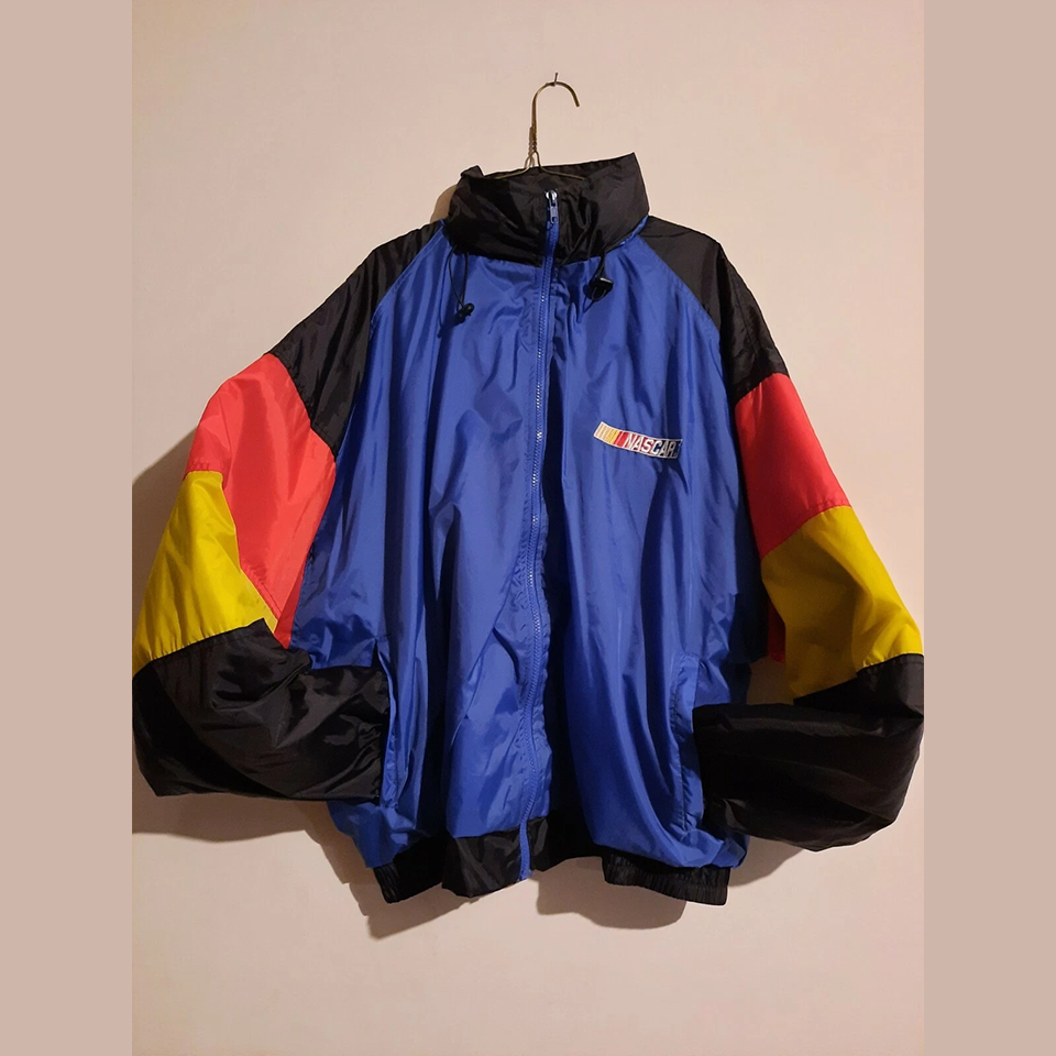 EARLY 90s Checkered Flag Sports Vintage Jacket