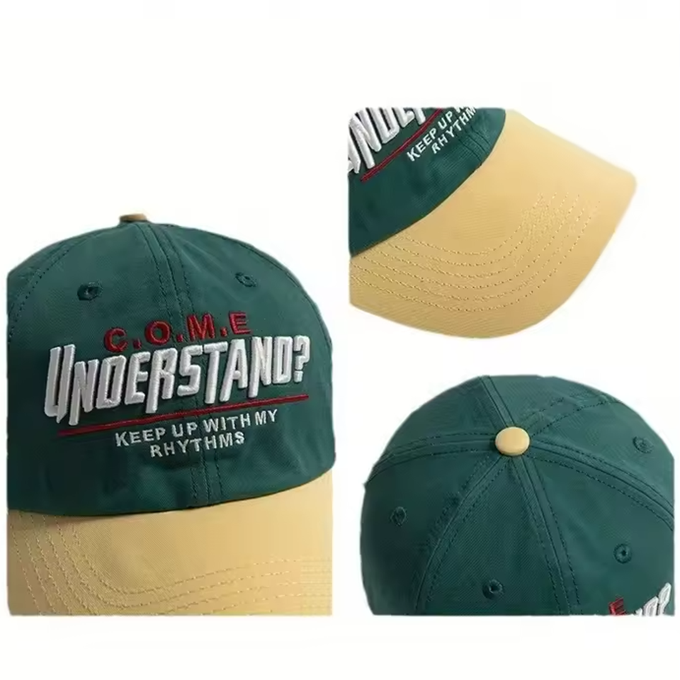 Letters Embroidery Color Blocking Baseball Cap Women men Snapback Dad Hat Outdoor Sports Sunshade Cycling Travel Hip-hop Sun Hat